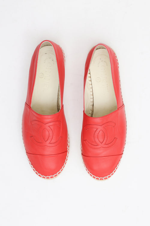 Chanel Leather CC Espadrille Flat