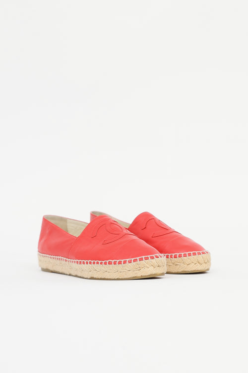 Chanel Leather CC Espadrille Flat