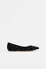 Valentino Velvet Rockstud Flat
