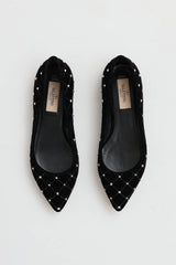 Valentino Velvet Rockstud Flat