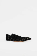 Valentino Velvet Rockstud Flat