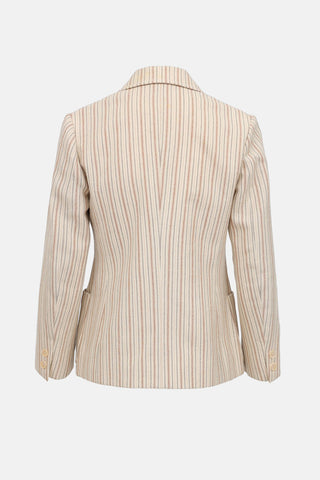 Celine C. 1980s Striped Wool Blazer