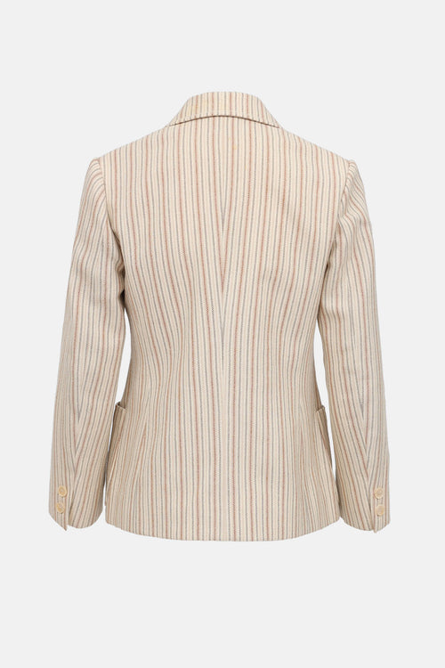 Celine C. 1980s Striped Wool Blazer