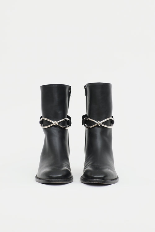 Leather Infinity Link  Boot