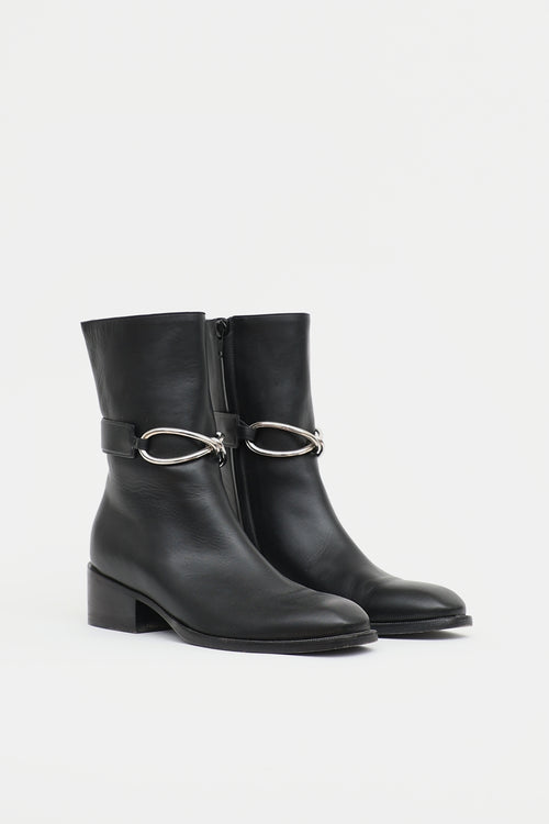 Leather Infinity Link  Boot