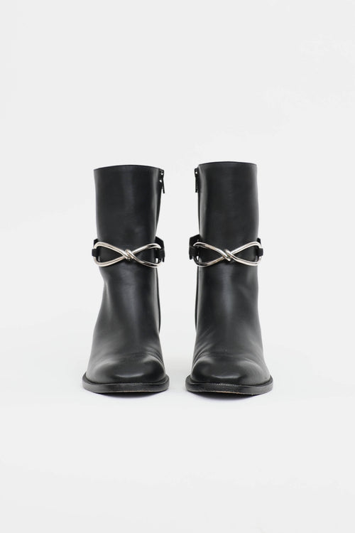 Balenciaga Leather Infinity Link Boot