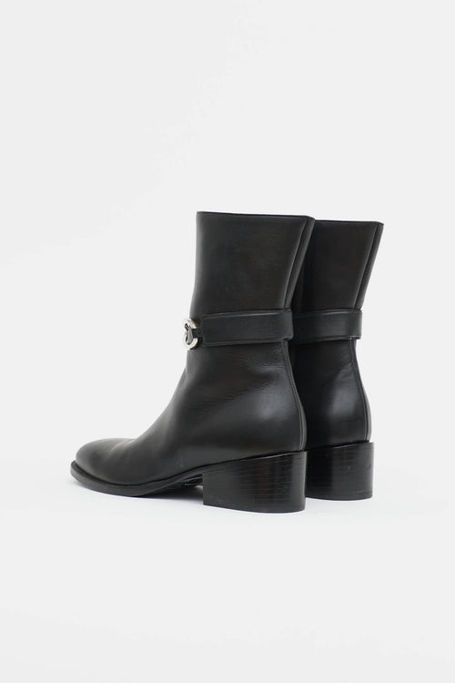Balenciaga Leather Infinity Link Boot