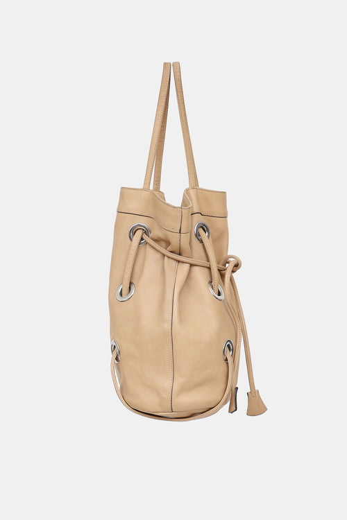 Marni Grommet Leather Bucket Bag