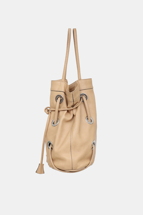 Marni Grommet Leather Bucket Bag