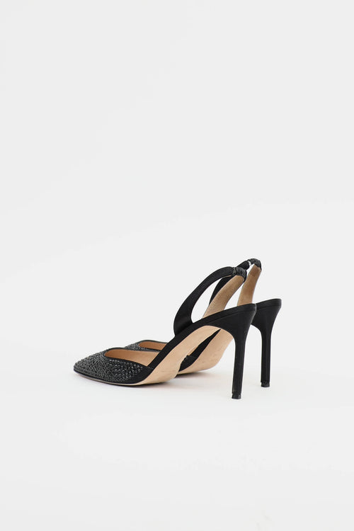 Manolo Blahnik Crystal Slingback Heel