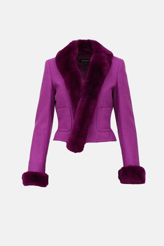 Escada Fur Trim Co-Ord Set