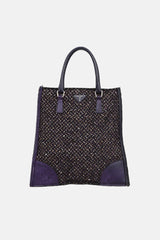 Prada Tweed Tote Bag