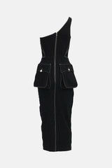 Jean Paul Gaultier ARCHIVE F 1992 Pinstripe Cargo Dress