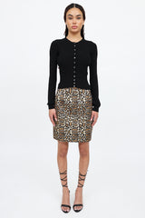 Saint Laurent SS14 Brocade Pattern Skirt