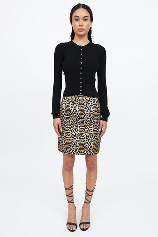 Saint Laurent SS14 Brocade Pattern Skirt