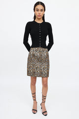 Saint Laurent SS14 Brocade Pattern Skirt