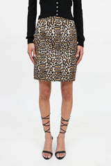 Saint Laurent SS14 Brocade Pattern Skirt