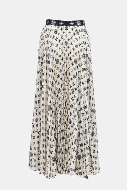 Louis Vuitton Monogram Pleated Skirt