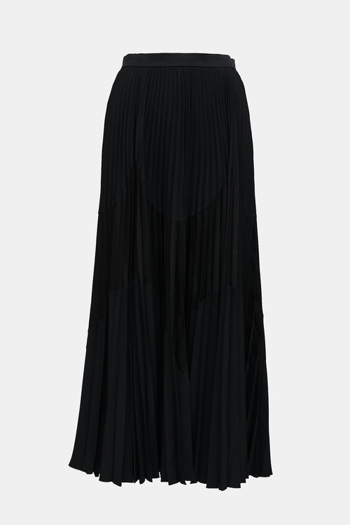 Louis Vuitton Satin Pleated Panel  Skirt