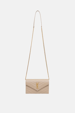 Saint Laurent 2026 Cassandre Envelope Chain  Wallet