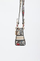 Dior 2020 Floral Embroidered Lady D-Lite Medium Bag