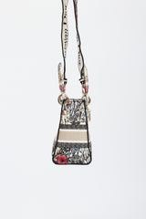 Dior 2020 Floral Embroidered Lady D-Lite Medium Bag
