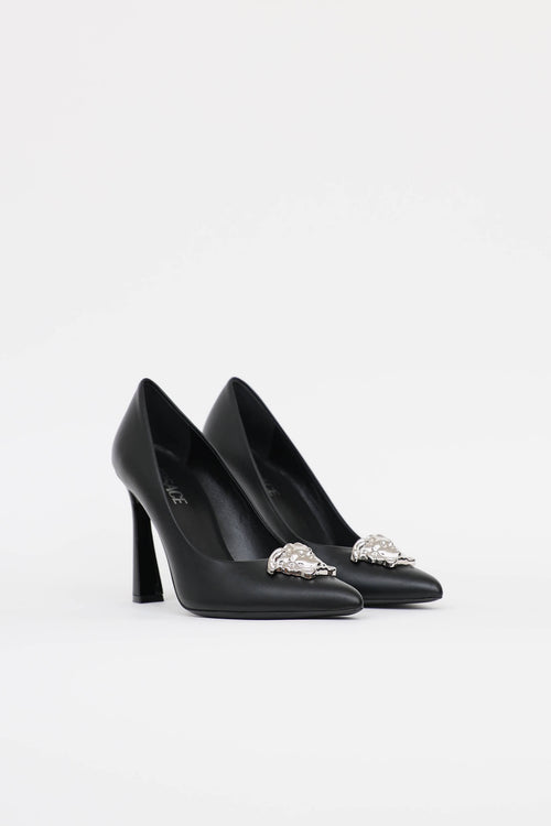 Versace Leather Medusa Pump