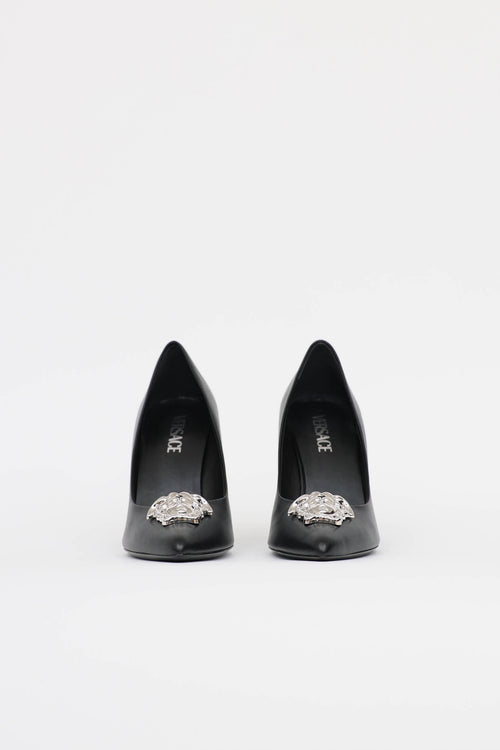 Versace Leather Medusa Pump