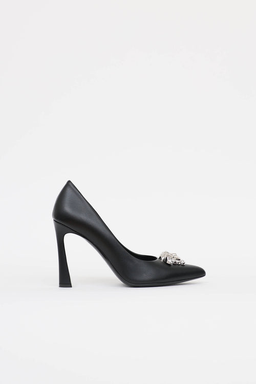 Versace Leather Medusa Pump