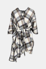 St John Plaid Belted Cape