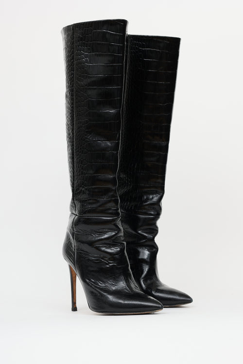 Paris Texas Embossed Patent Boot