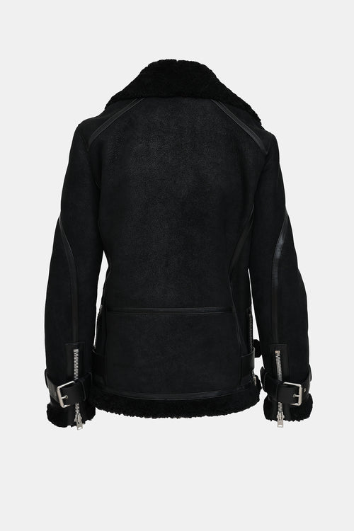 All Saints Hawley Shearling Biker Jacket