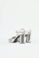 Prada Metallic Platform Sandal