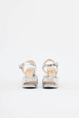 Prada Metallic Platform Sandal