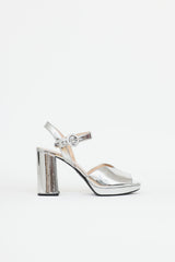 Prada Metallic Platform Sandal