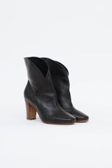 Celine Leather Wrap Ankle Boot