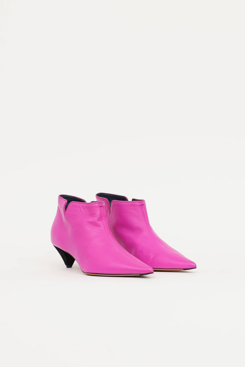 Celine Leather Ankle Boot