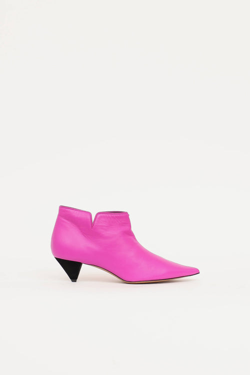 Celine Leather Ankle Boot