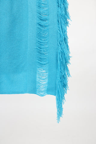 Black Goat Cashmere Fringe Shawl