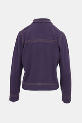 Black Goat Cashmere Stitched Jacket