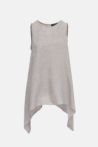 Fabiana Filippi Linen Beaded Top