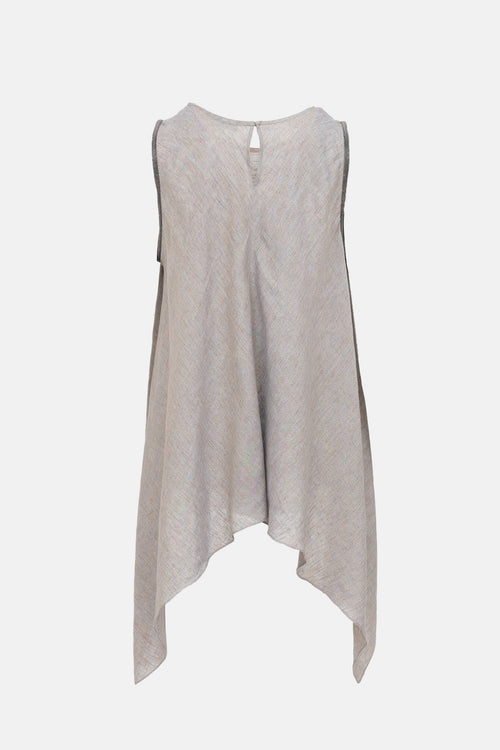 Fabiana Filippi Linen Beaded Top