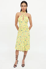 Versace C. 2000's Halter Floral Dress