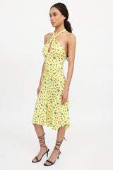 Versace C. 2000's Halter Floral Dress