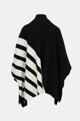 Akris Striped Zip Poncho