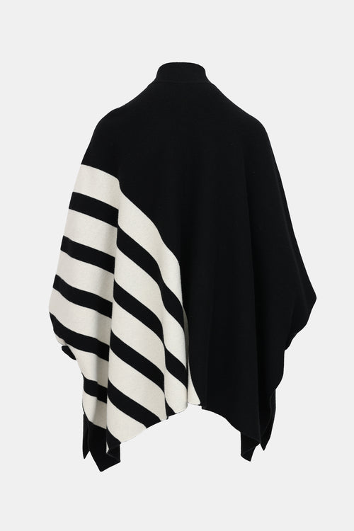 Akris Striped Zip Poncho