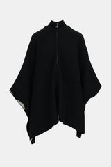 Akris Striped Zip Poncho