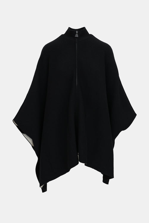 Akris Striped Zip Poncho