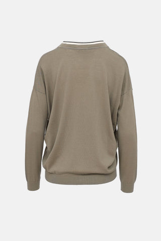 Brunello Cucinelli Monili V-Neck Sweater