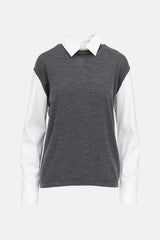 Brunello Cucinelli Layered Vest Shirt